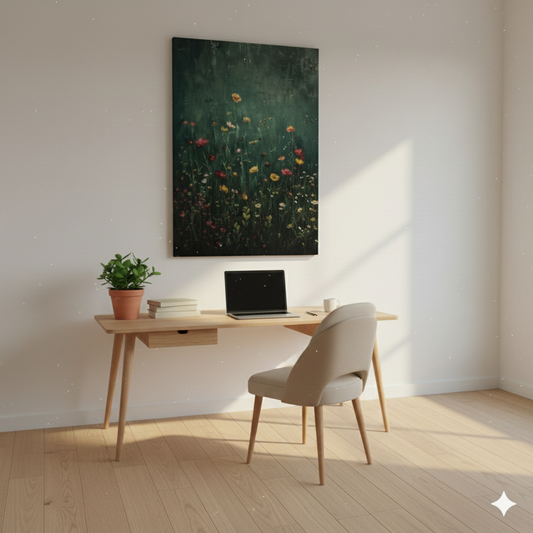 Wildflower Meadow Canvas Wall Art — Matte Stretched Floral Print