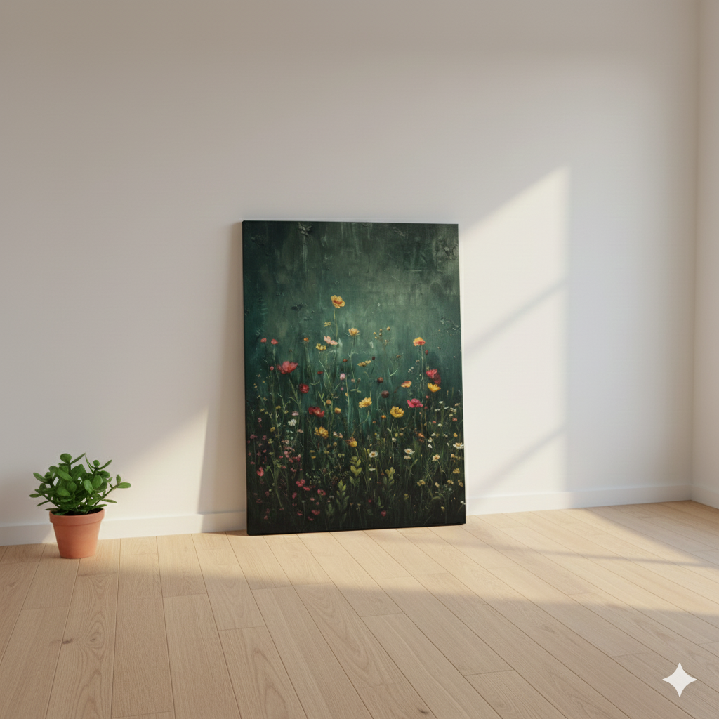 Wildflower Meadow Canvas Wall Art — Matte Stretched Floral Print