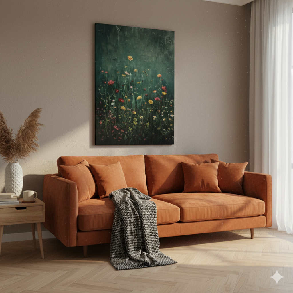 Wildflower Meadow Canvas Wall Art — Matte Stretched Floral Print