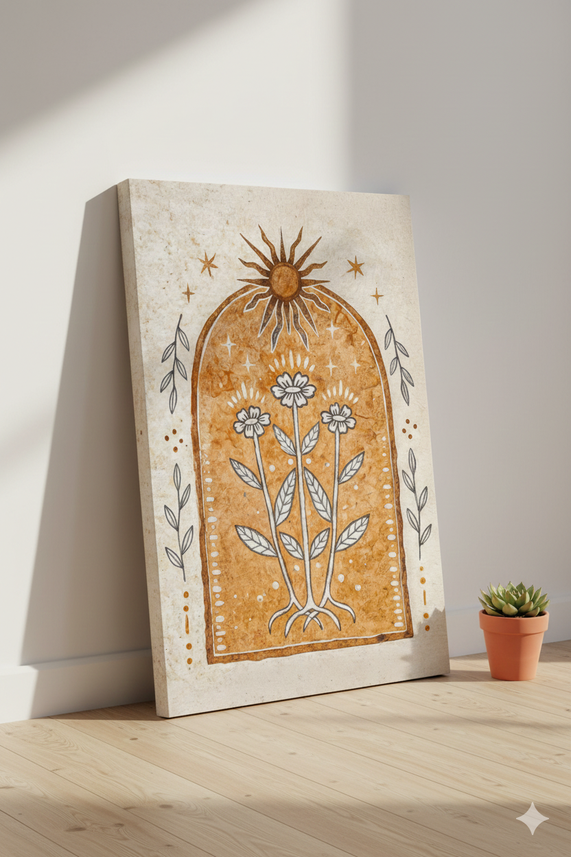 Botanical Sun Arch Matte Canvas Wall Art — Stretched 1.25"