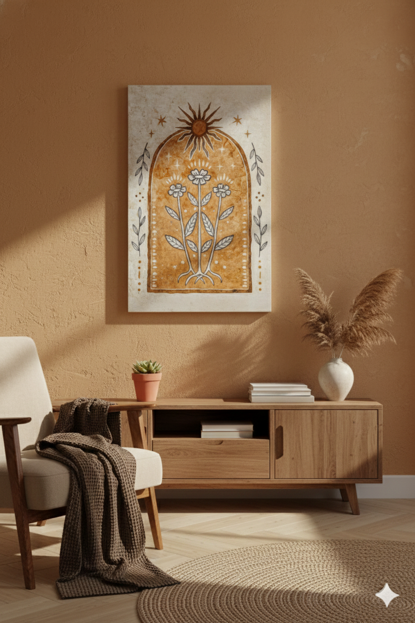Botanical Sun Arch Matte Canvas Wall Art — Stretched 1.25"