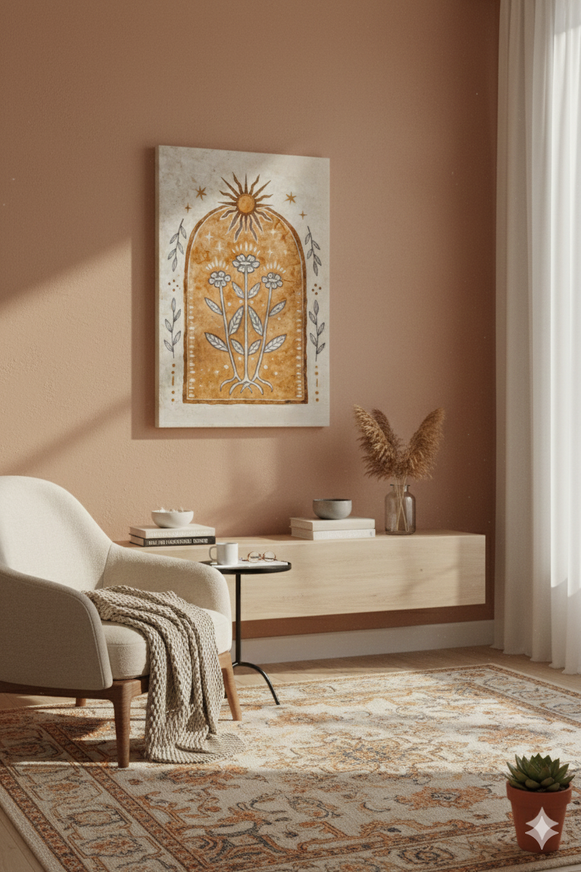 Botanical Sun Arch Matte Canvas Wall Art — Stretched 1.25"