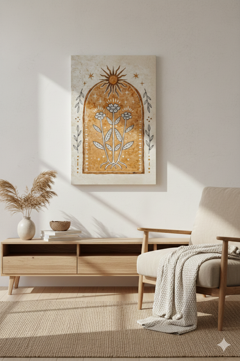 Botanical Sun Arch Matte Canvas Wall Art — Stretched 1.25"